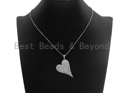 Antique Silver Tone Heart Pendant, X132