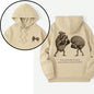 Mens Loose-fit Casual Printed Hooded Sweatshirt