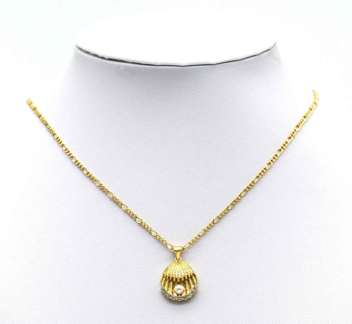CZ Pearl on Shell Charm, Sku#LK642