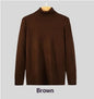 Mens Loose-fitting Warm Turtleneck Knit Sweater