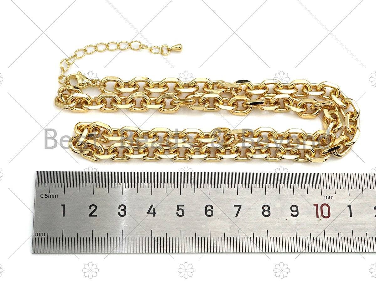 18" Gold Filled Chunky Oval Link Chain Necklace, sku#LD18
