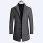 Middle-aged Men's Coat Stand-up Collar Woolen Coat