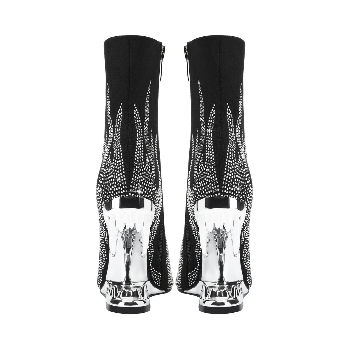 Teeth Profiled Heel Women's High Heel Boots