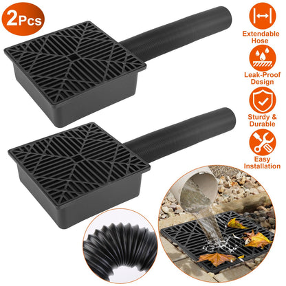 Gutter Downspout Extension, Low Profile Extendable Hose