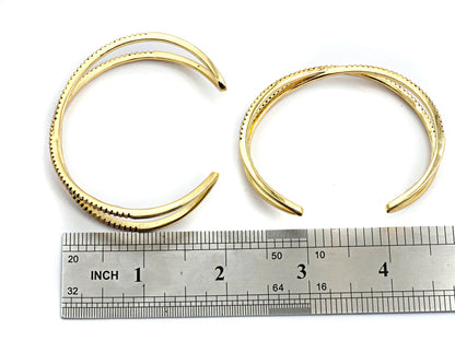 CZ Crisscross Cuff Bracelet, Sku#X24