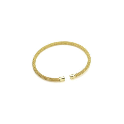 Knitting Patten Gold Adjustable Bracelet, Sku#A437