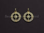 Clear CZ Micro Pave Hollow out Compass Pendant/Charm,Z458
