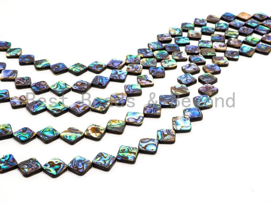Natural Abalone Flat Diamond Shape Shell beads, SKU#R8C
