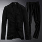 Two-piece Retro Solid Color High-end Simple Casual Suit