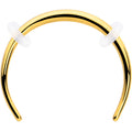16G 3/8 Gold Tone Pincher Crescent Taper