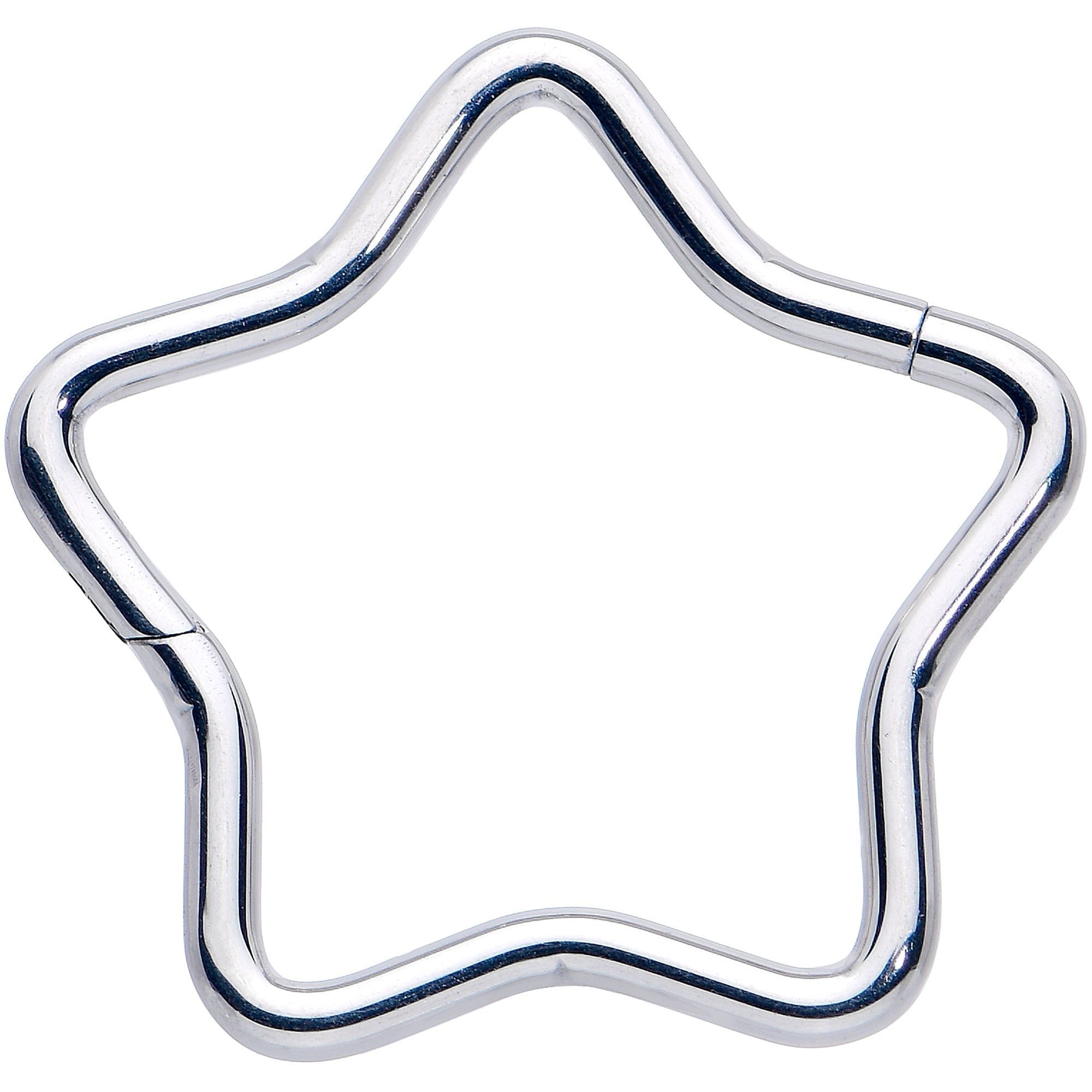 16G 3/8 Five Pointed Star Shaped Hinged Segment Ring