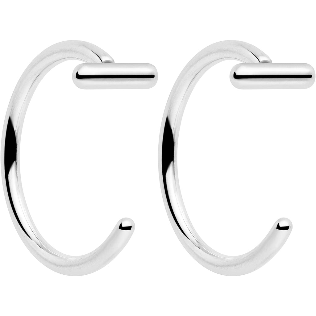 20G Bar Implant Grade Titanium Open Hoop Earrings