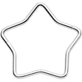 20G Seamless Hollow Star Nose Hoop Surgical Steel