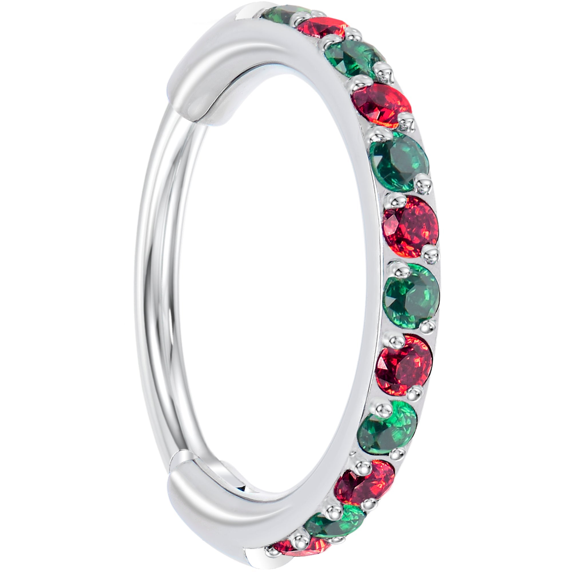Micro Gem Titanium Hinged Nose Hoop
