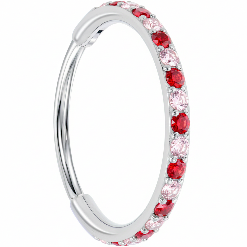 Micro Gem Titanium Hinged Nose Hoop