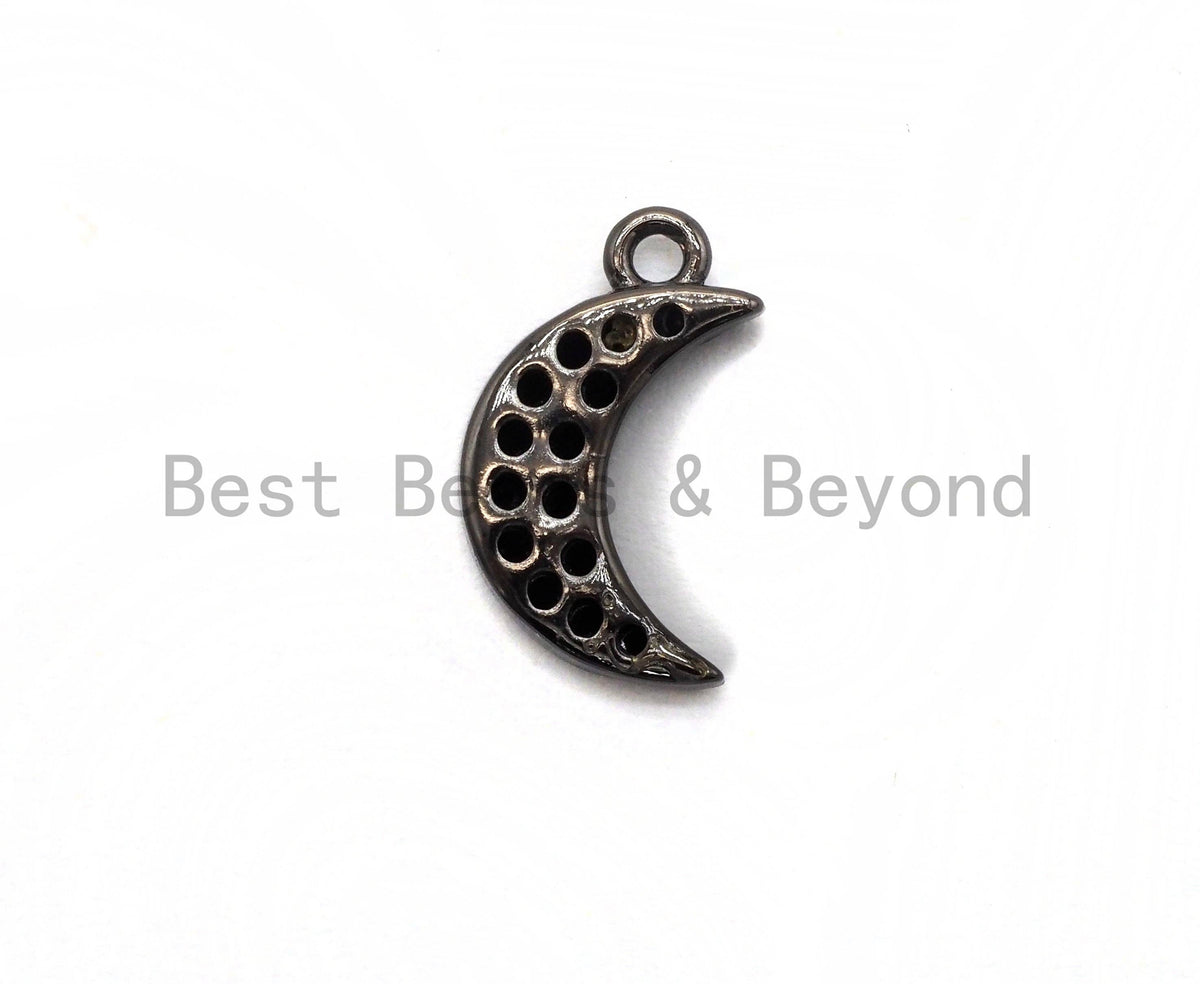 Micro Pave Crescent Moon Charm SKU#B98