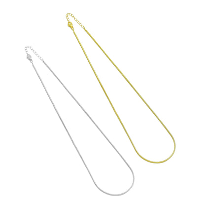 Silver Gold Wheat Chain  Necklace, Sku#LD552