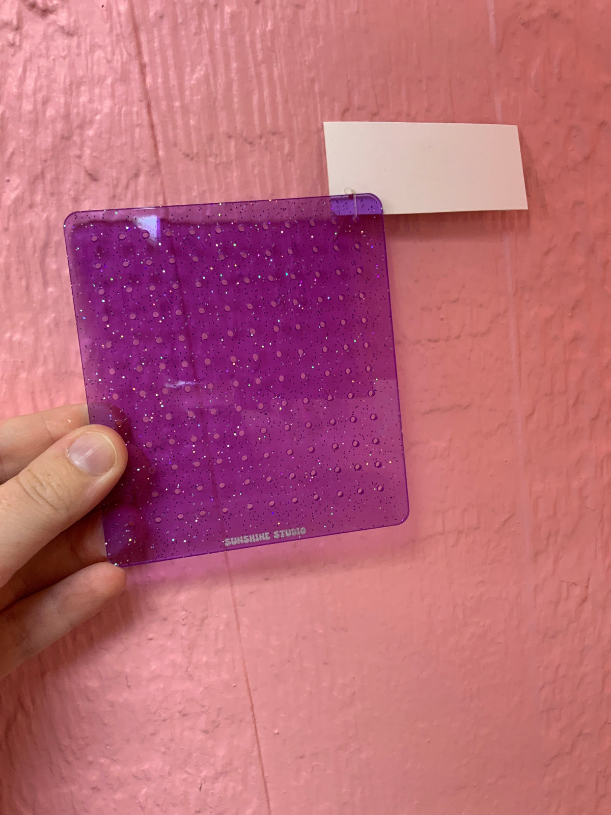 Shimmer purple travel earring holder