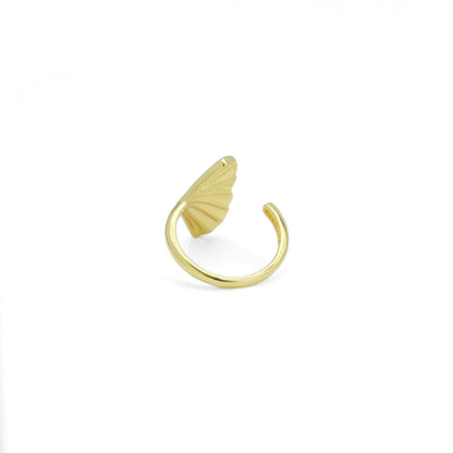 Gold Ginkgo Leaf Adjustable Ring, Sku#JL198
