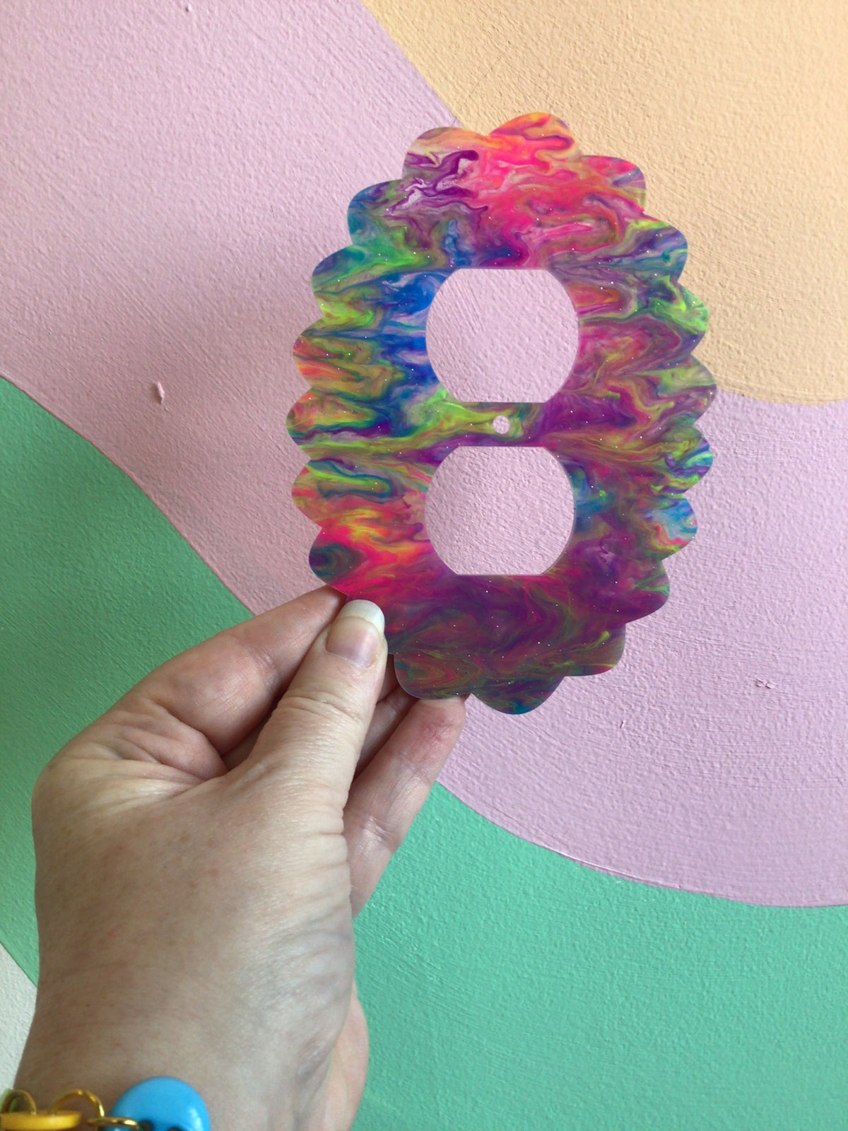 Neon Sparkling Paint Outlet Covers