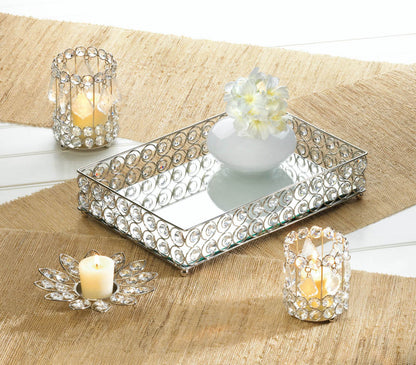 Shimmer Rectangle Jeweled Tray