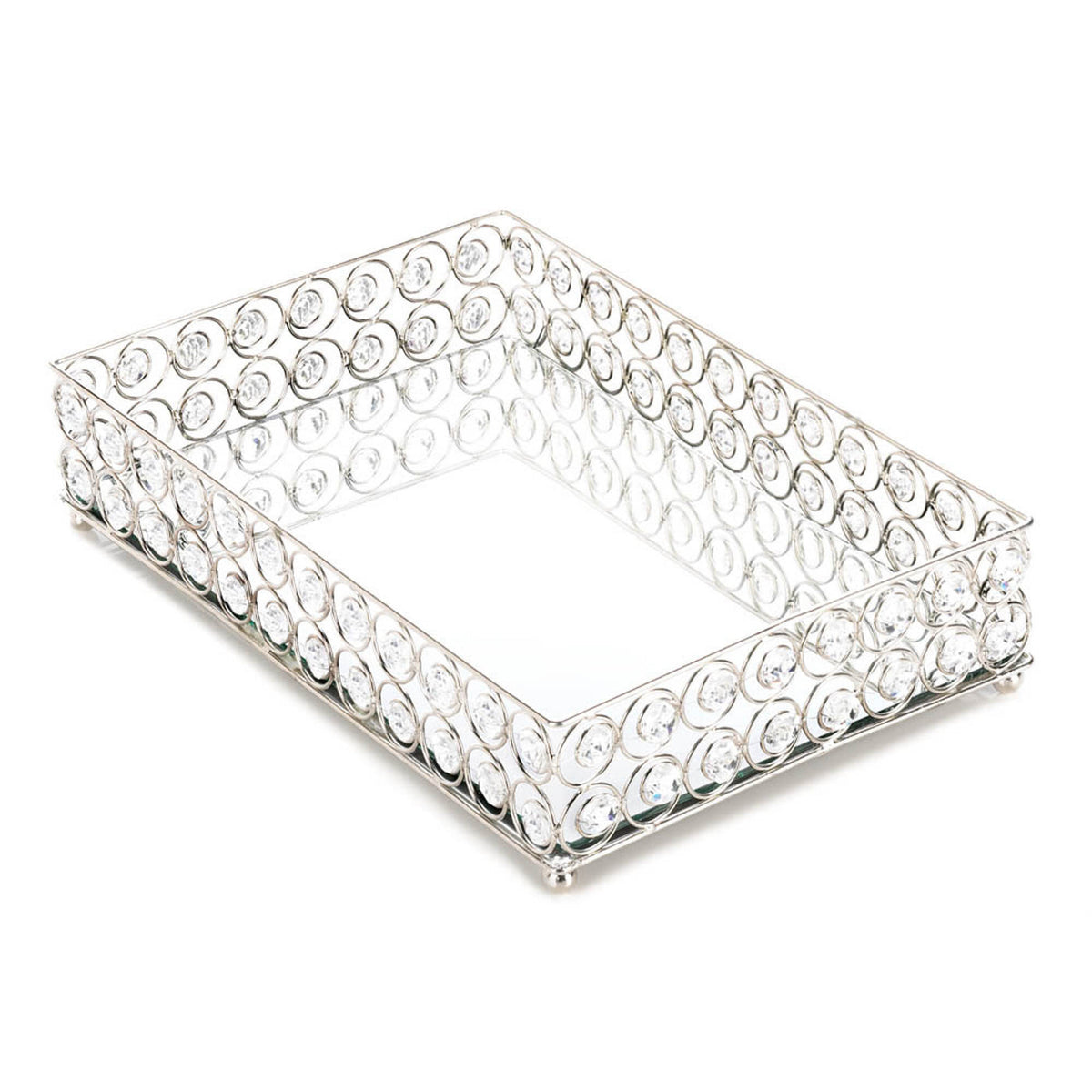 Shimmer Rectangle Jeweled Tray