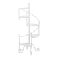 White Spiral Showcase Plant Stand