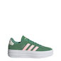 adidas Womens VL Court Sneaker Preloved Green/Pink Spark/Ivory 9