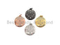 CZ Micro Pave Shooting Star Coin Charm, celetration star coin, Z433