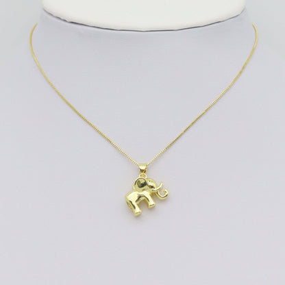 3D Gold Elephant Charm, Sku#LK909