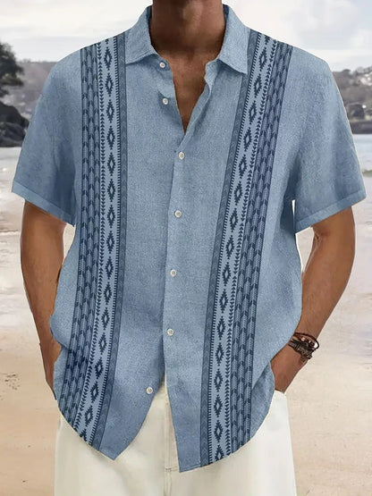 Mens Short-Sleeve 3D-Printed Shirt