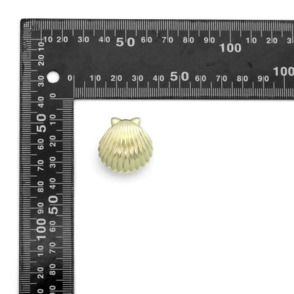 Clam Shell Shape Stud Earrings, Sku#L739
