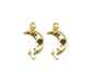 Enamel Astronaut on the Moon Charm, Sku#LD202