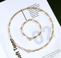 18k Gold Mixed Paperclip Chain Necklace/Bracelet, sku#CL12