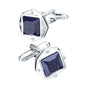 Blue Sandstone Crystal Cufflinks