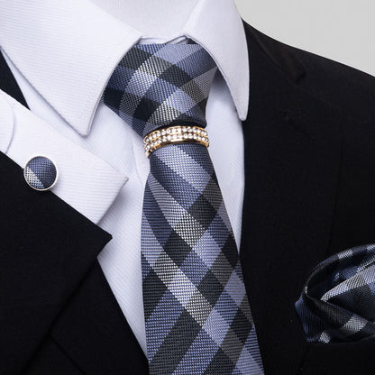 Multi Colored Striped Floral Mens Tie
