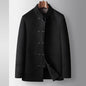 Men's Woolen Coat Chinese Stand-up Collar Wool Warm Jacket