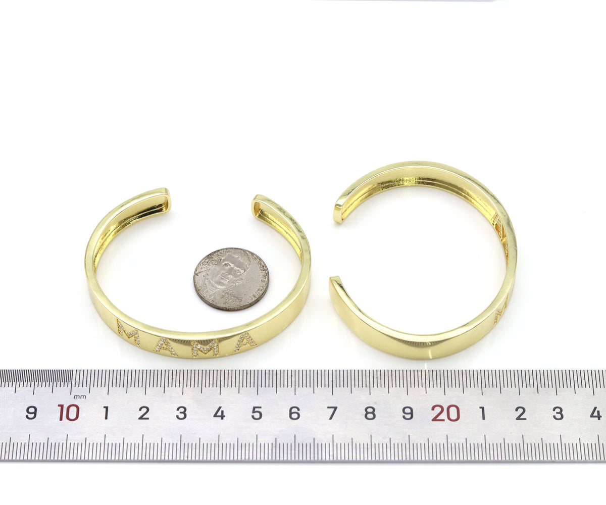 MAMA Word Open Cuff Bracelet,X287