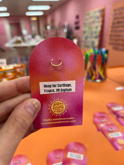 Cartilage, Tragus, or Septum