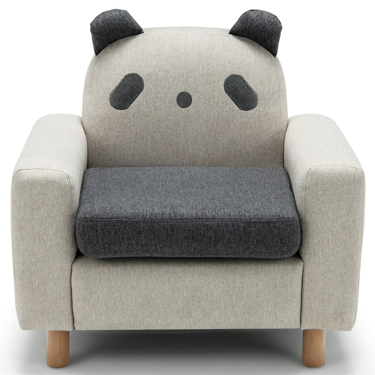 Kids Sofa with Armrest and Thick Cushion-Gray