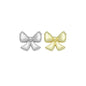 Gold Silver Bow Connector Charm Pendant, Sku#A311