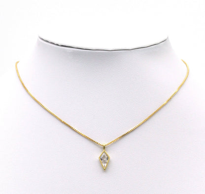 Gold Rhombus CZ Arrows Charm, Sku#B211