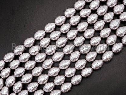 Gray Natural Mother of Pearl Large Baroque shape beads,17x23