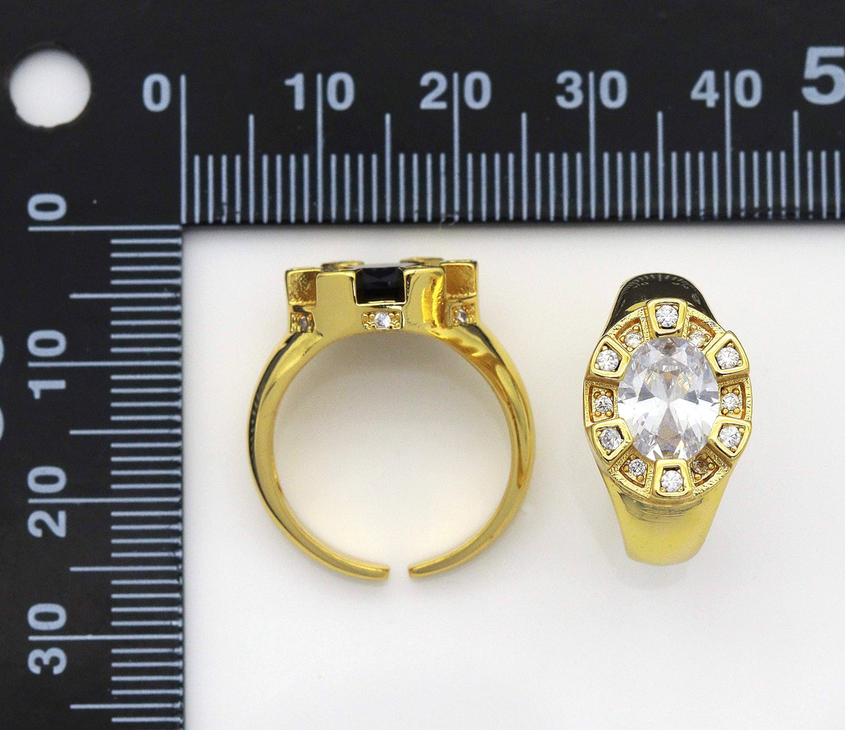 Big Oval CZ Statement Ring, Sku#X336