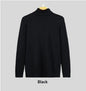 Mens Loose-fitting Warm Turtleneck Knit Sweater