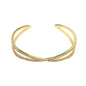 Clear CZ Gold Cross Adjustable Bracelet, Sku#LD403
