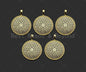 Gold Filled CZ Micro Pave Round Honeycomb Shape Pendant,18K Gold Filled Hive Charm, Necklace Bracelet Charm Pendant,20x27mm,Sku#LK356