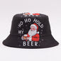 European And American Digital-print Bell-shaped Reindeer Bucket Hat