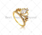 CZ Crown Adjustable Ring, Sku#LD115