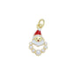 CZ  Enamel White Pearl Santa Claus Charm Pendant, SKU#LK952